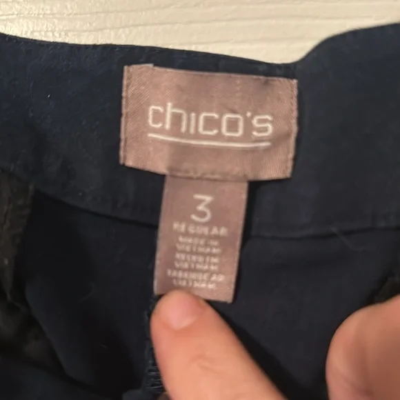 Chico’s navy blue dress slacks. - Picture 3 of 7
